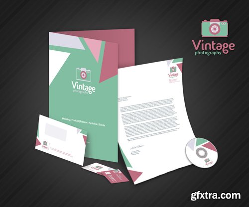 Vintage Stationery Vector Mock Up