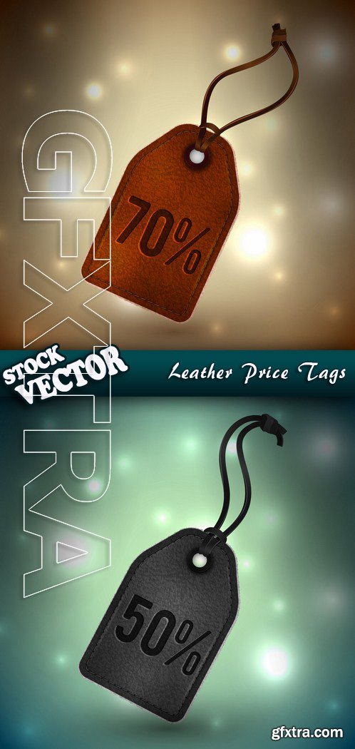 Stock Vector - Leather Price Tags