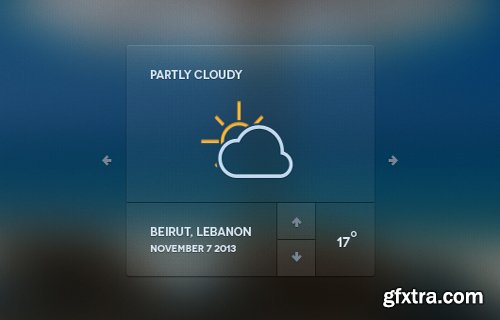 Web Weather Forecast Widget (Psd)