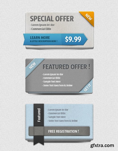 Promotion Boxes (Psd) – Pack I