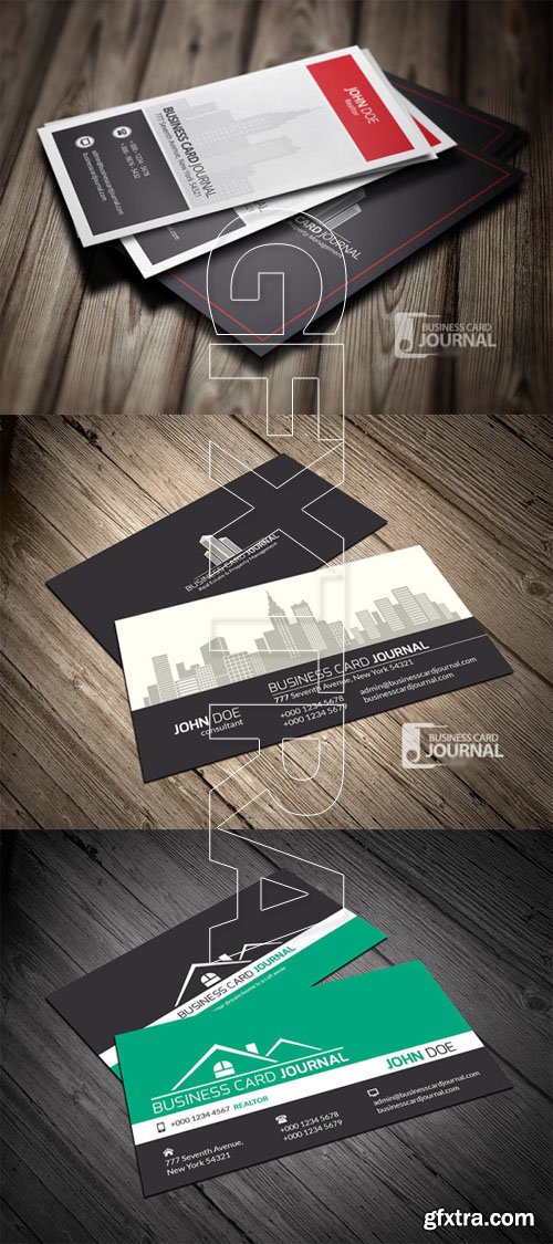 3 Stylish Real Estate Business Card Templates