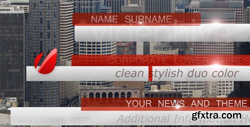 Videohive Bussines News Lower Third Pack full HD 312024