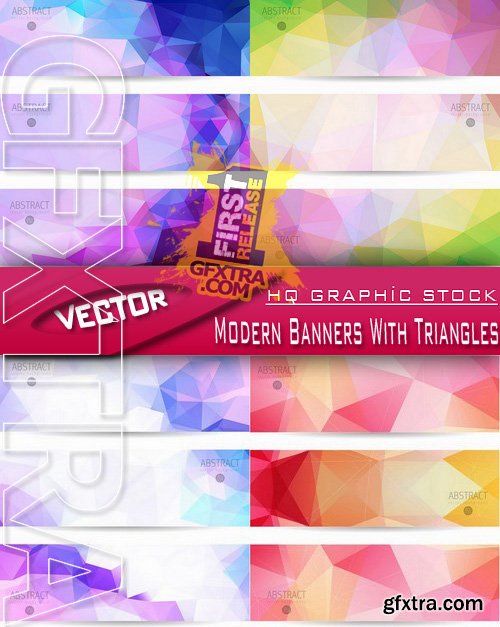 Stock Vector -Modern Banners With Triangles