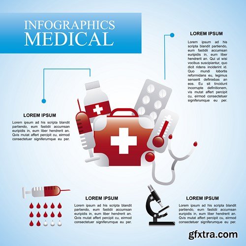 Medical Infographics Elements - 25x EPS