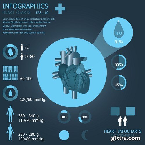 Medical Infographics Elements - 25x EPS