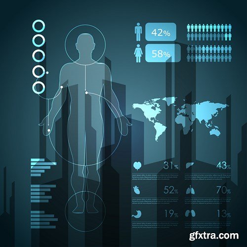 Medical Infographics Elements - 25x EPS