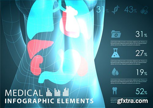 Medical Infographics Elements - 25x EPS