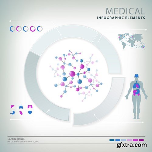 Medical Infographics Elements - 25x EPS