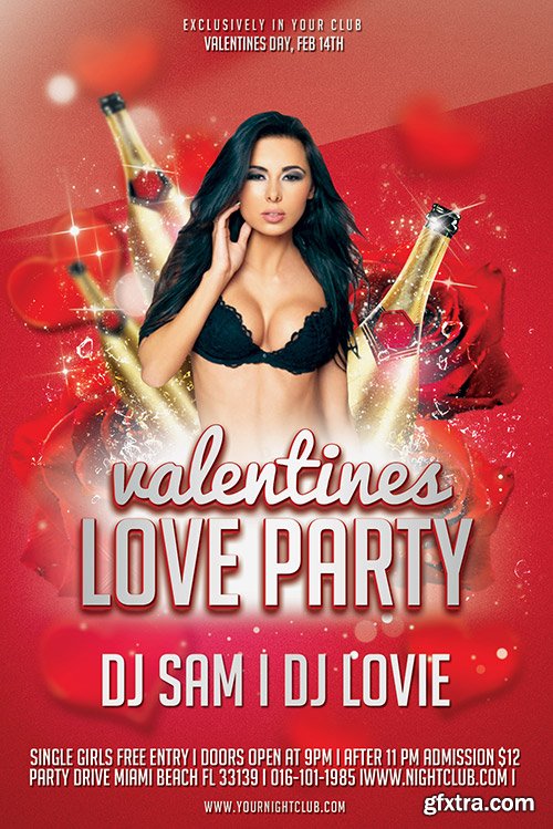 Valentine’s Love Party Flyer Template