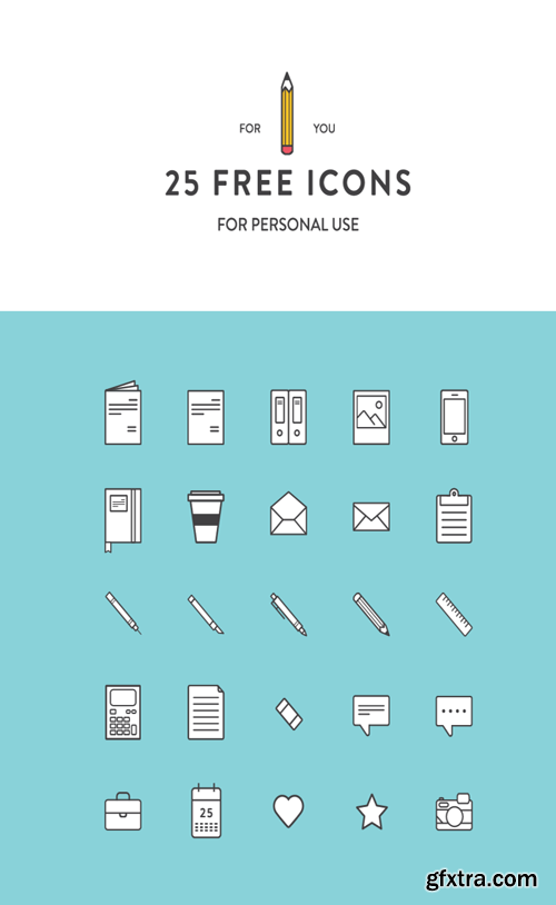 25 Illustrative Vector Icons