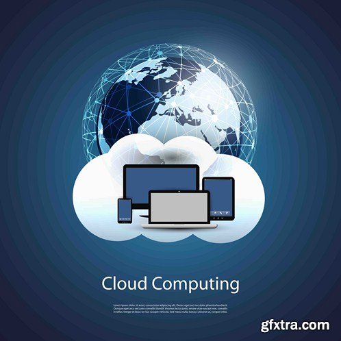 Stock Vector - Global Networks & Cloud Computing