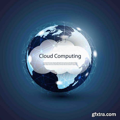 Stock Vector - Global Networks & Cloud Computing