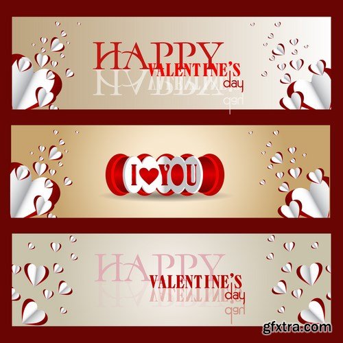 Stock Vector -  Valentines Day Weeding Cards