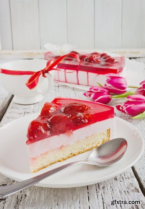 Stock Photo - Valentine's Cookies,Coffee and Cake