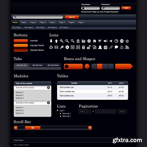 Web Interface Design - 36x EPS