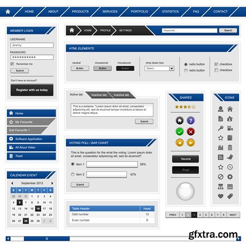 Web Interface Design - 36x EPS