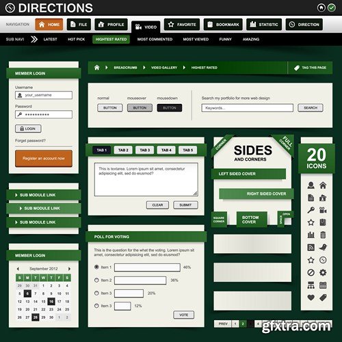 Web Interface Design - 36x EPS