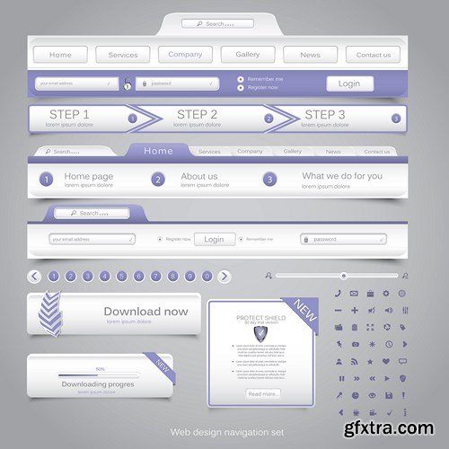 Web Interface Design - 36x EPS