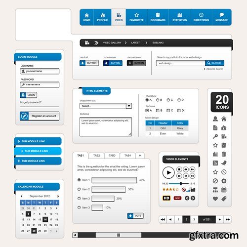 Web Interface Design - 36x EPS