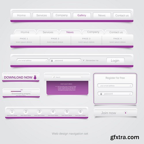 Web Interface Design - 36x EPS