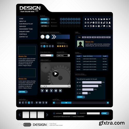 Web Interface Design - 36x EPS