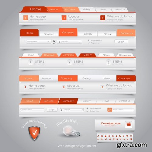 Web Interface Design - 36x EPS