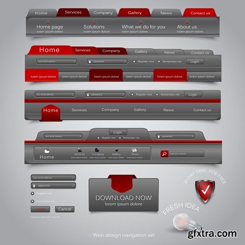 Web Interface Design - 36x EPS