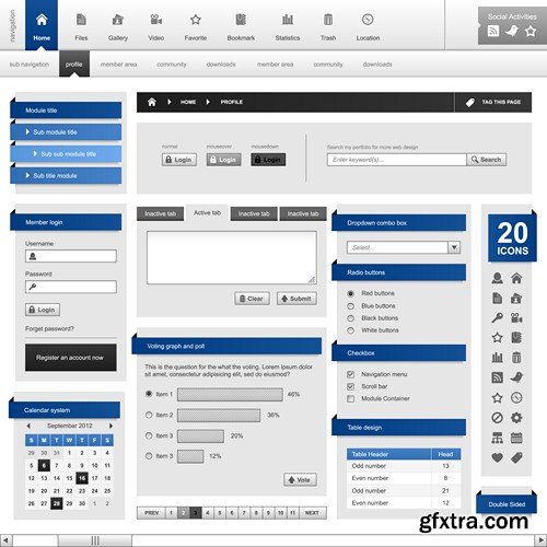 Web Interface Design - 36x EPS