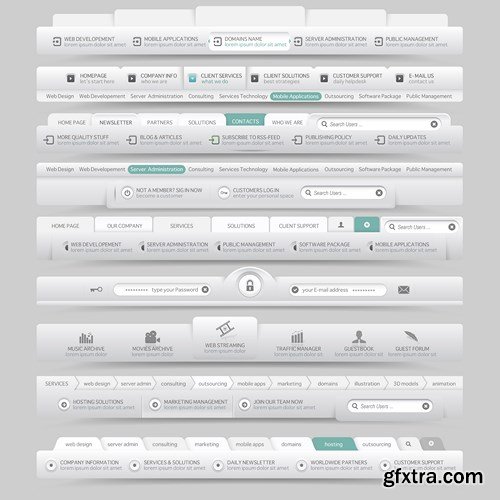 Web Interface Design - 36x EPS