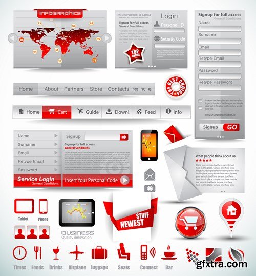 Web Interface Design - 36x EPS