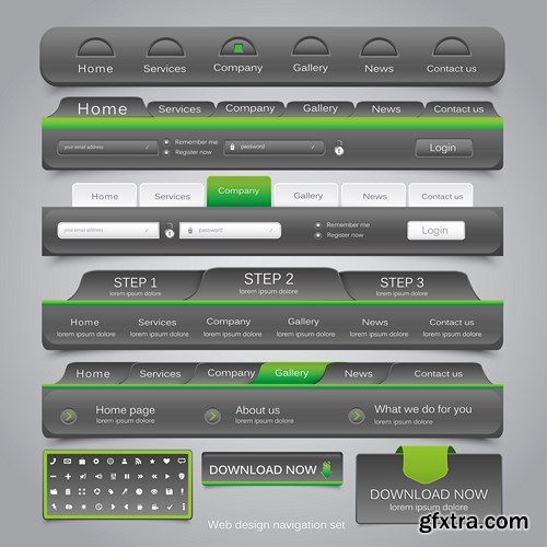 Web Interface Design - 36x EPS