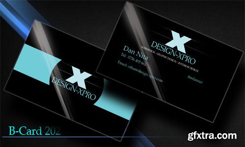 Blue Business Card PSD Template