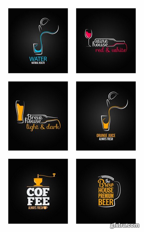 Exclusive SS - Drink Logos Collection, 20xEPS