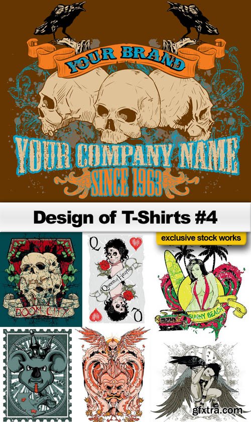 Design of T-Shirts #4 - 25x EPS