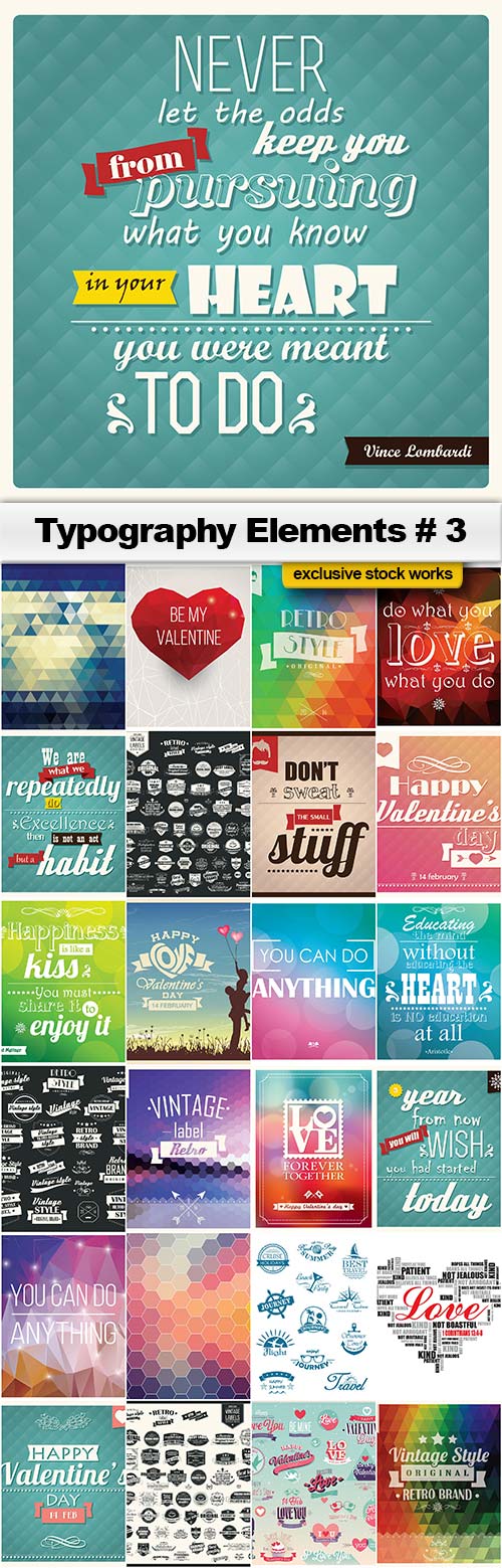 Typography Collection 3 - 25x EPS