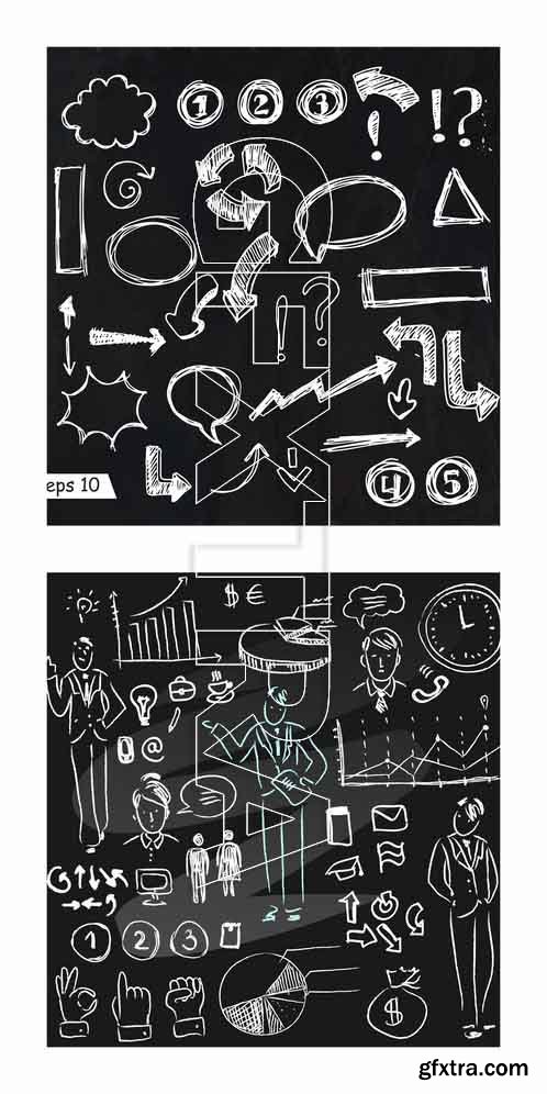 Stock Vector - Chalkboard Design Info Graphics