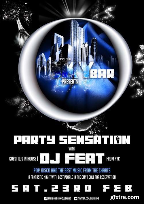 Skybar Party Flyer Template