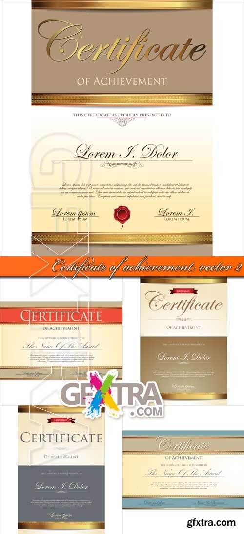 Certificate of achievement vector 2