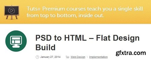 TutsPlus - PSD to HTML – Flat Design Build