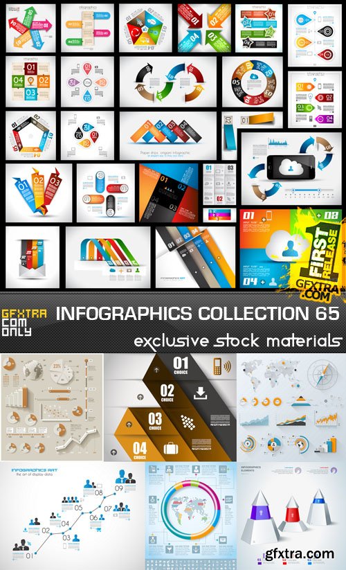 Collection of infographics vol.65, 25xEPS