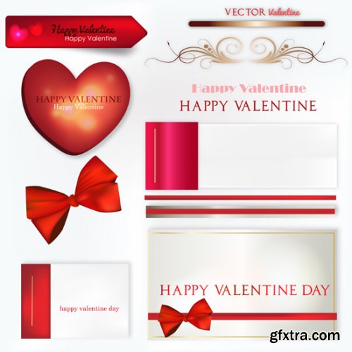 Heart Valentine and Cupids 25xEPS