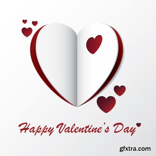 Heart Valentine and Cupids 25xEPS