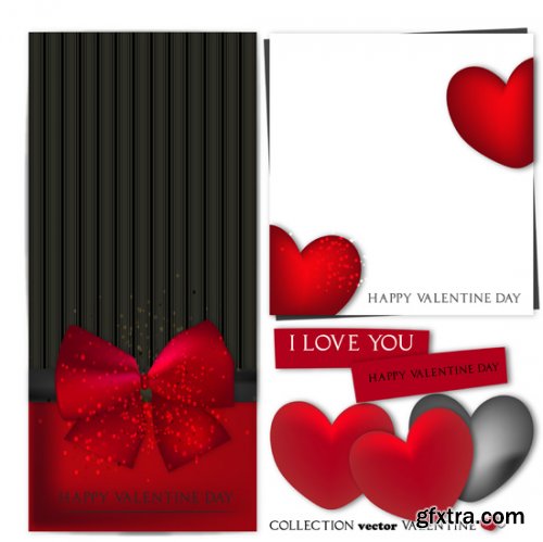 Heart Valentine and Cupids 25xEPS