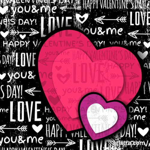 Backgrounds with Valentine Heart 25xEPS