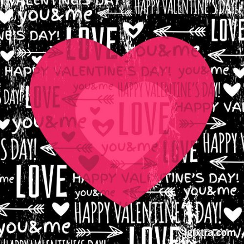 Backgrounds with Valentine Heart 25xEPS