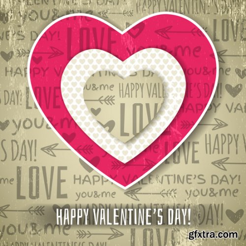 Backgrounds with Valentine Heart 25xEPS