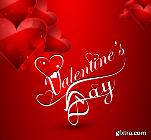 Beautiful Happy Valentine's Day Cards 20xEPS