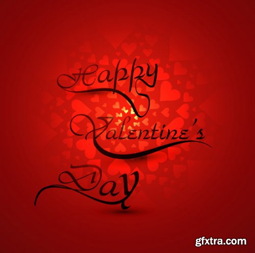 Beautiful Happy Valentine's Day Cards 20xEPS