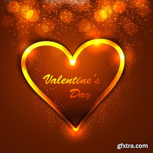 Beautiful Happy Valentine's Day Cards 20xEPS