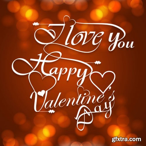 Beautiful Happy Valentine's Day Cards 20xEPS